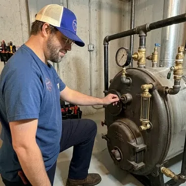 Chris at the Boiler.